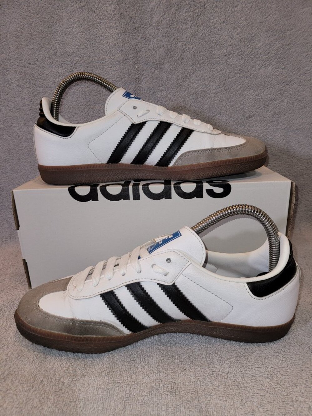 Adidas Samba VEGAN Men's Size 6 White Black Brown Gum Sneakers H01877 (#2259) - Picture 2 of 16